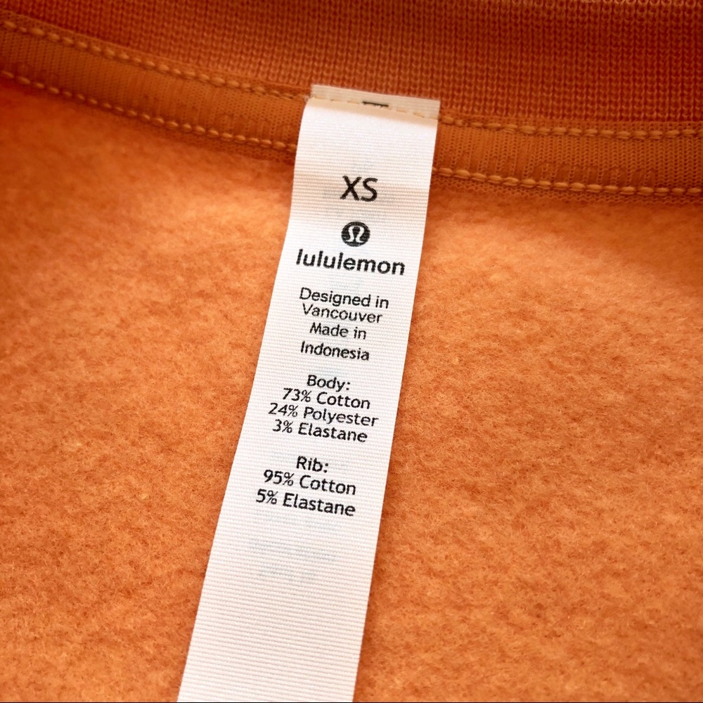 Lululemon All Yours Crew Monarch Orange Sweatshirt - Picture 13 of 14